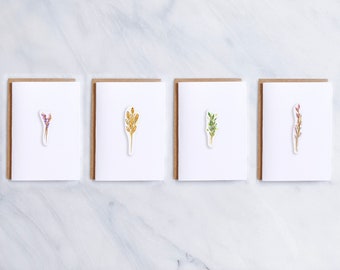 Watercolor Floral Card Set • Minimal Plant Lover Cards • Blank Cards • Any Occasion Cards • Just Because Cards