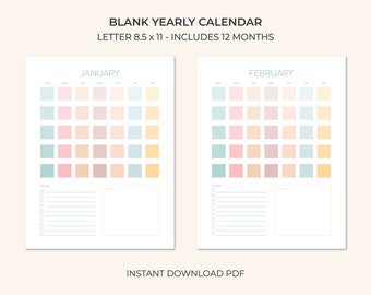Blank Calendar Squares - Etsy