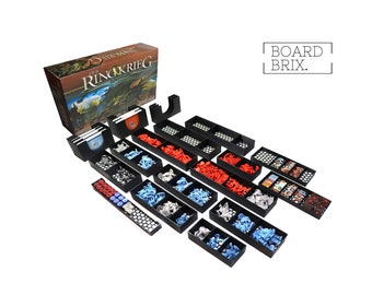 War of the Ring + ALL Add-Ons 3D printed Board Game Insert Premium Quality | Sleeved Cards | LoME | WoME | Come