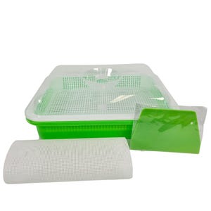 Deep Sprouting Tray Kit / Microgreen Tray Kit / Garden Growing Trays / Wheatgrass Sprouting Tray / Grow Kit / On The Grow