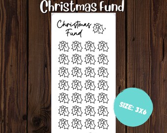Christmas Savings Challenge Tracker for Cash Budgeting | Cash Envelope Savings Challenges | Christmas Fund | Size A6