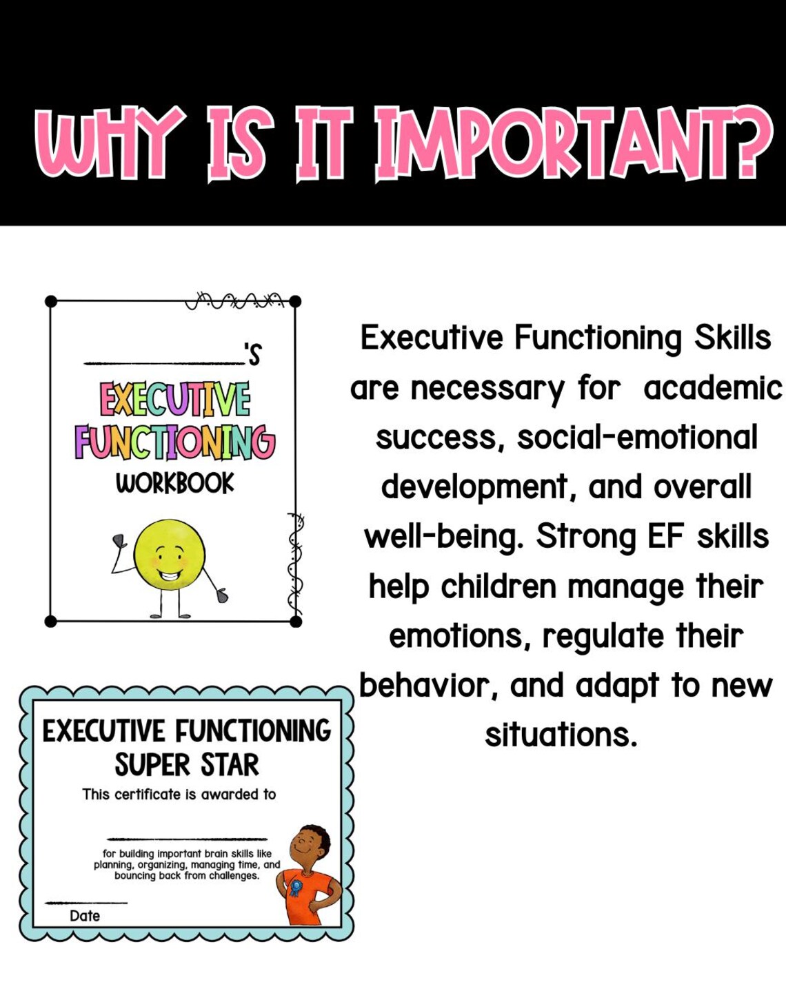 Executive Functioning & Emotional Regulation Worksheets – Counseling ...