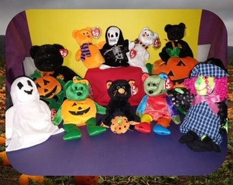 Ty Halloween Beanie Babies Bundle Mwmts - Etsy