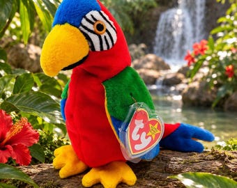 TY Beanie Baby-JABBER the Parrot