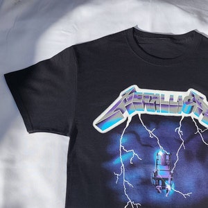 merch Traffic Men's Metallica Ride The Lightning T-Shirt in Black Size XL | Revolver Magazine
