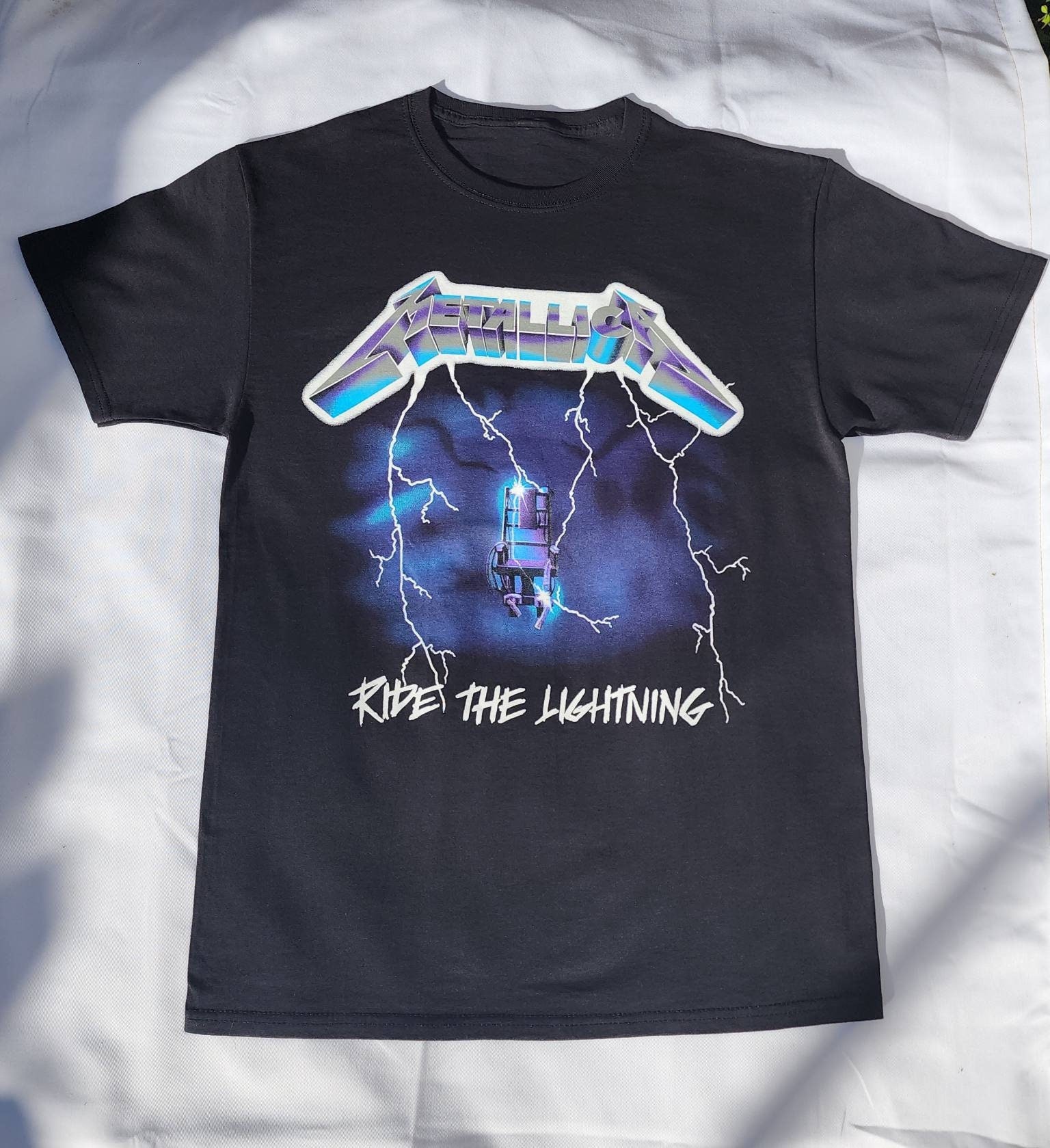 Metallica Ride the Lightning Vintage Tee Washed Black