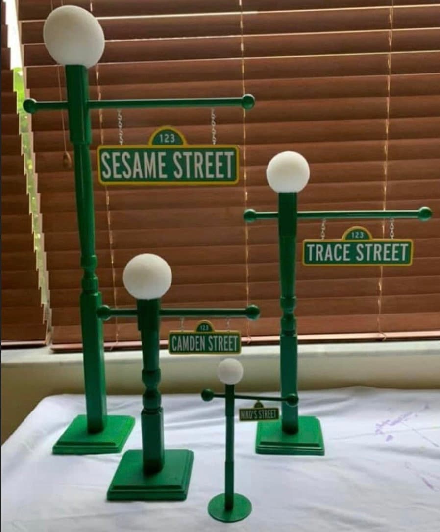 3 Lamp Post Street Sign 21 Inch Centerpieces - Etsy