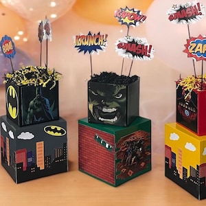 Private Listing 3- Superhero Inspired Centerpieces