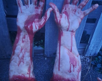 Pair of severed bloody arms