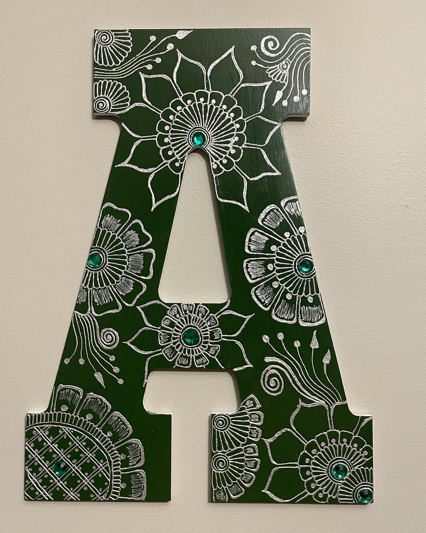 Henna Letter / Henna Canvas Art - Etsy
