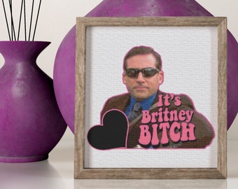 It's Britney Meme Michael Scott The Office - Cross stitch pattern PDF format
