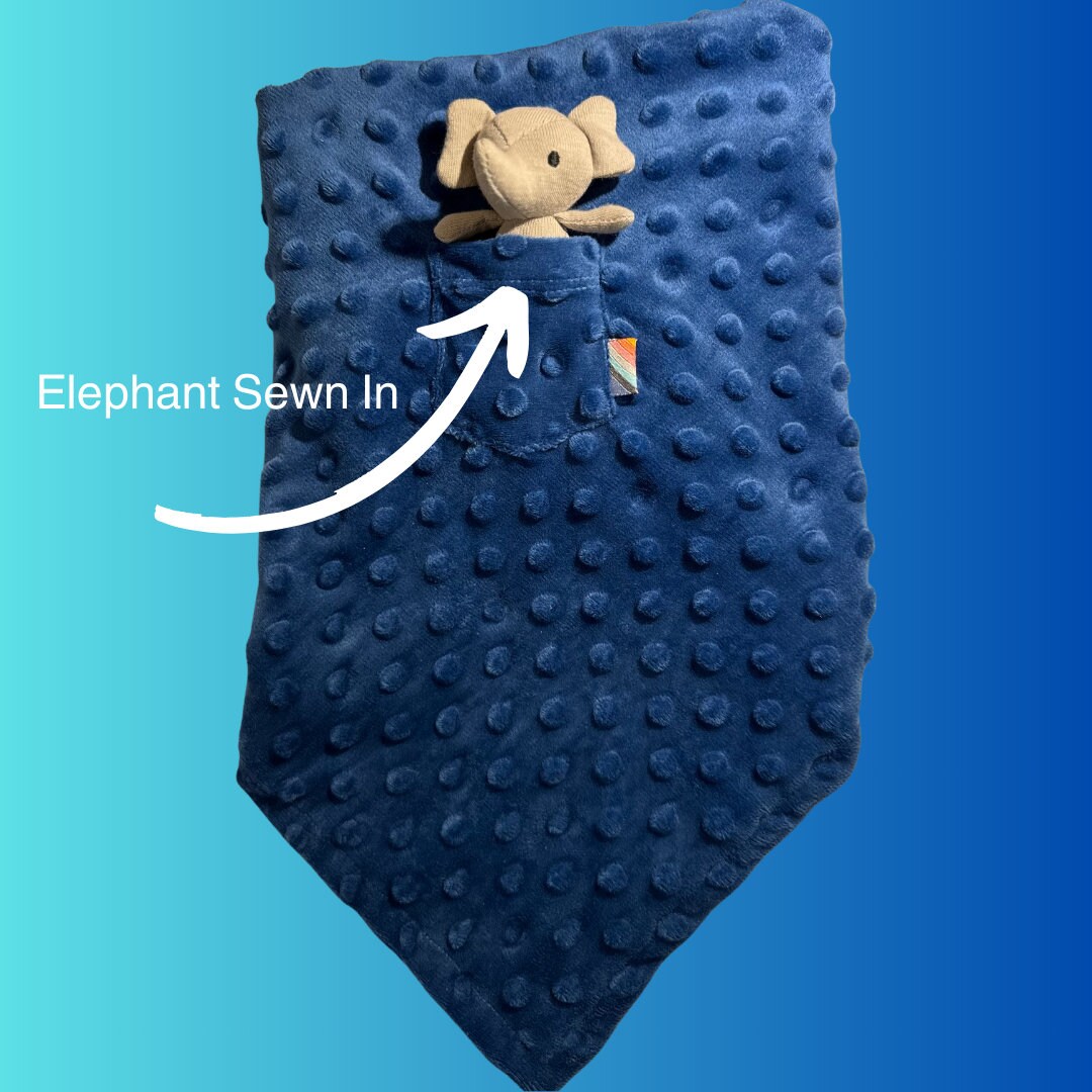 Snuggly Soft Elephant Baby Thumbie Blanket Etsy
