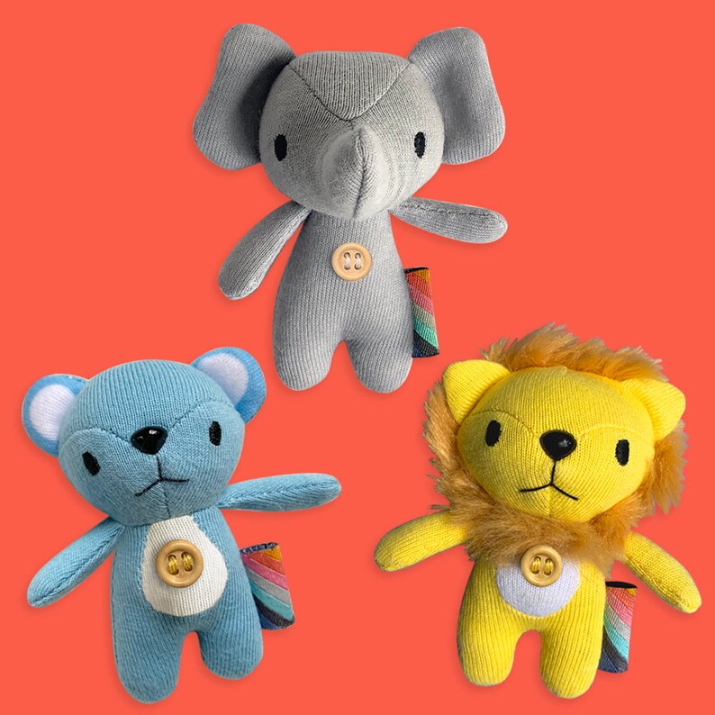 Mini Stuffed Animal Set Zoo Farm party Favors Birthday Etsy