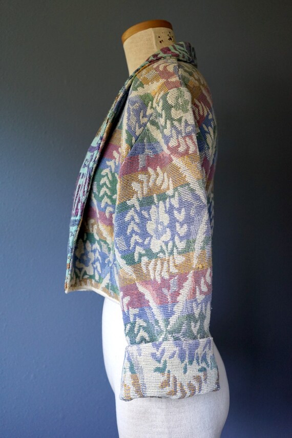 Unique Embroidered Cropped Jacket Gem