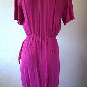 Hi Barbie Hot Pink 1980s Silk Dress image 5