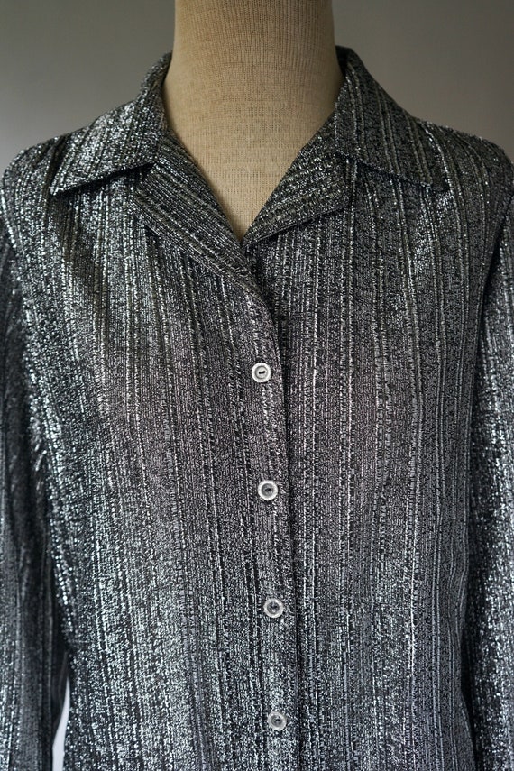 Fun Vintage Sparkly 1980s Blouse - Gem