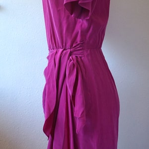 Hi Barbie Hot Pink 1980s Silk Dress image 4