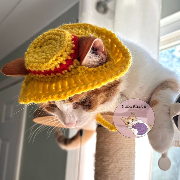 HÄKELANLEITUNG: Katzen Sonnenhut oder für Kleine Hunde Häkelanleitung, Sofort Download PDF Häkelanleitung für Katzen Sonnenhut