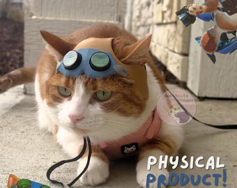 3D PRINTED: Jetpack Cat Hat Overwatch Pet Cosplay Costume Cute Gaming Cat Accessory Gift for Overwatch Fans