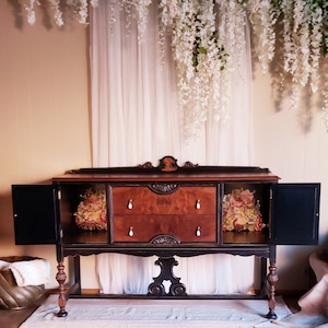 Vintage stamped Angelus Furniture Manufacturing Co. Buffet Cabinet, Credenza, Sideboard, Console, Dining Room Furniture
