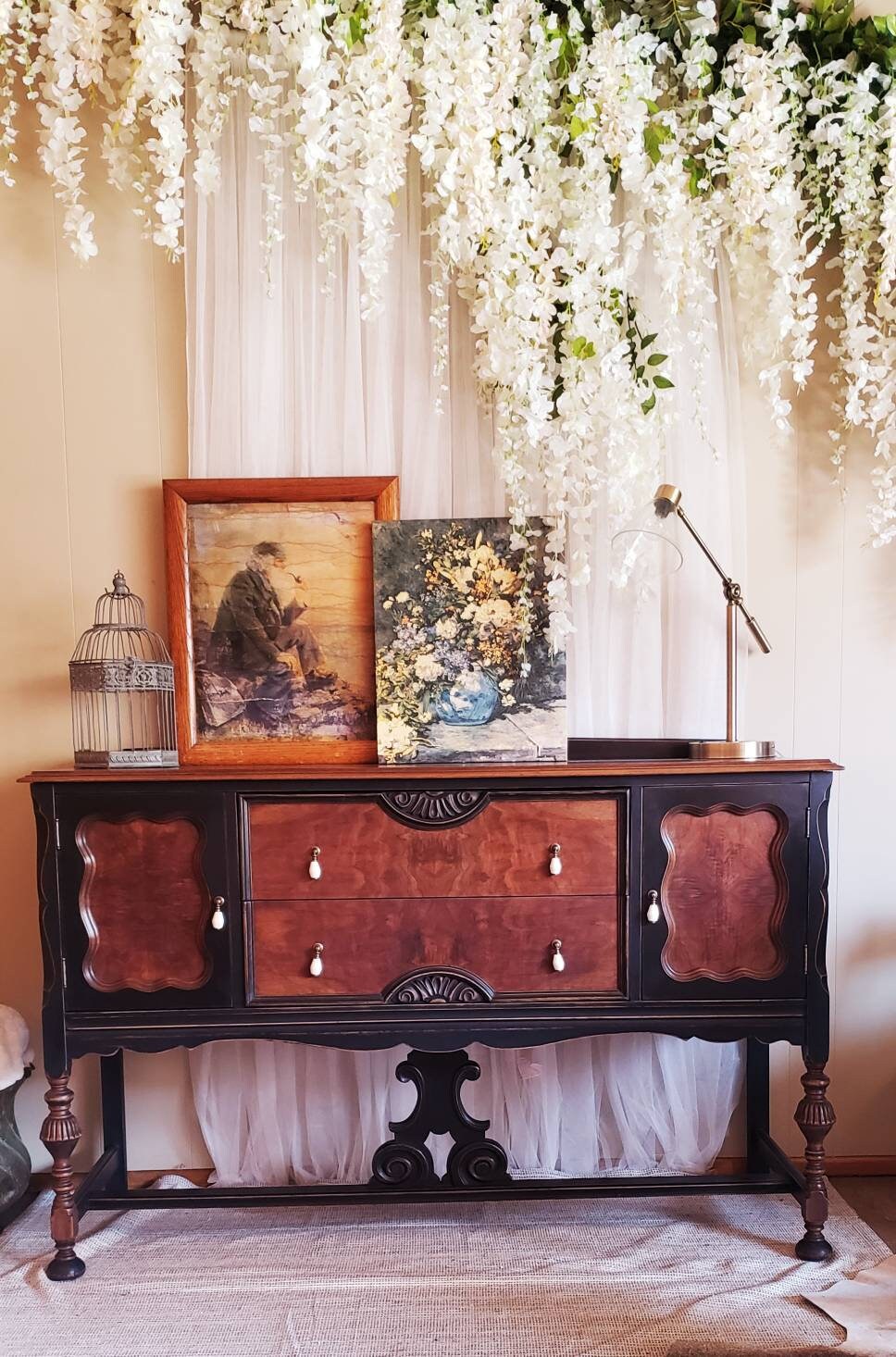 Vintage Stamped Angelus Furniture Manufacturing Co. Buffet