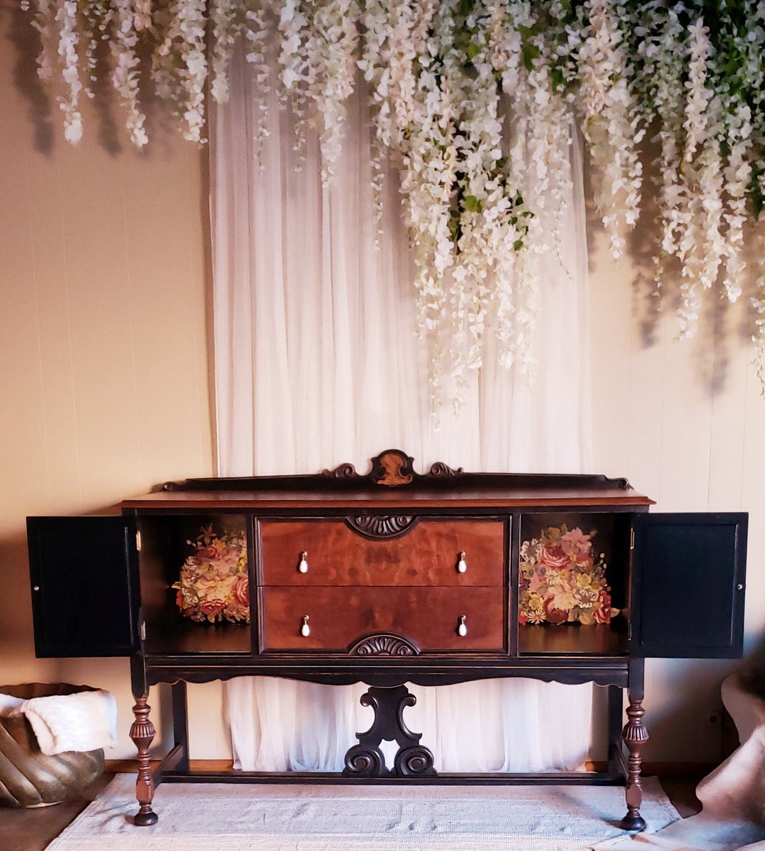 Vintage Stamped Angelus Furniture Manufacturing Co. Buffet