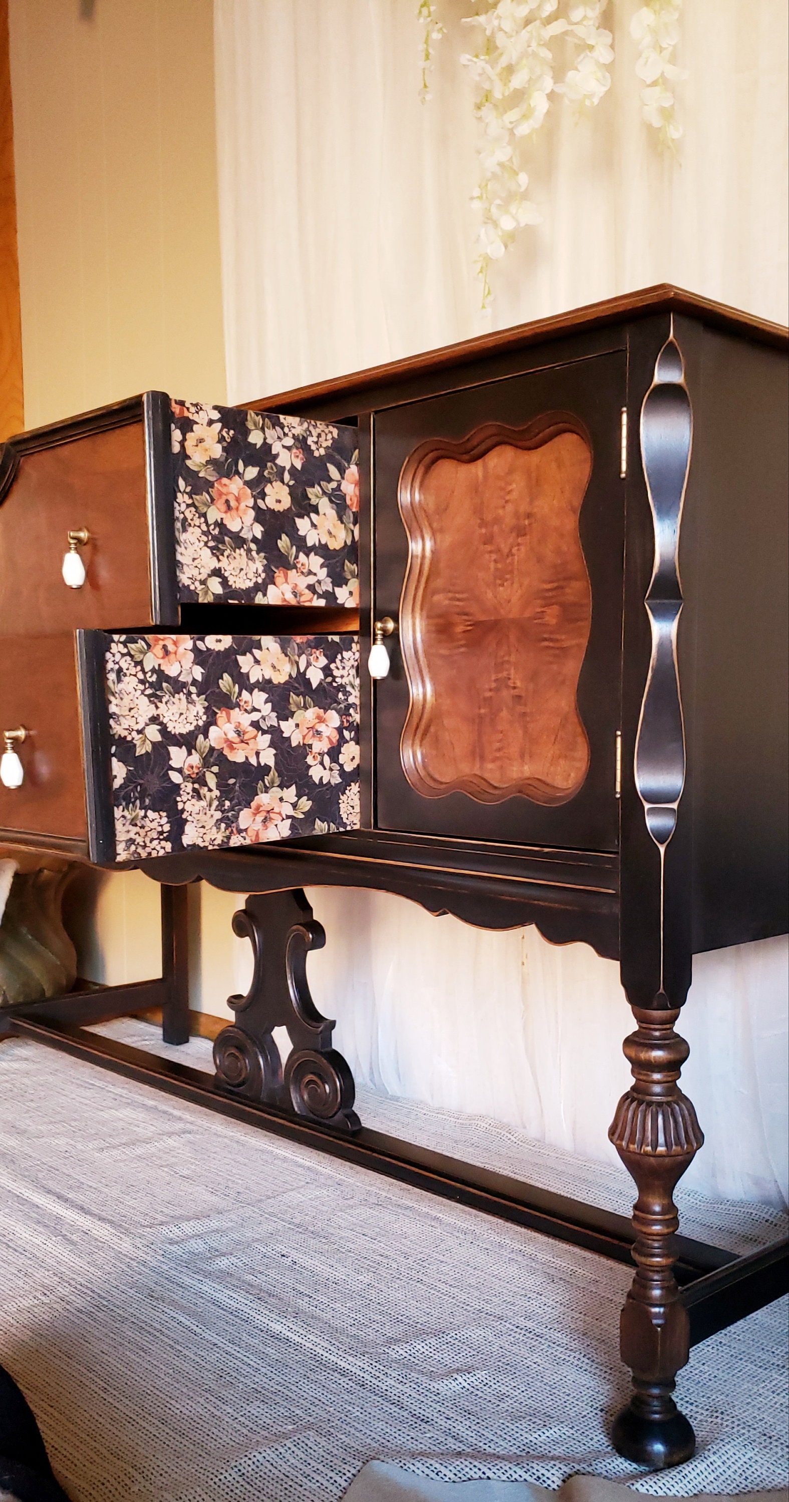 Vintage Stamped Angelus Furniture Manufacturing Co. Buffet