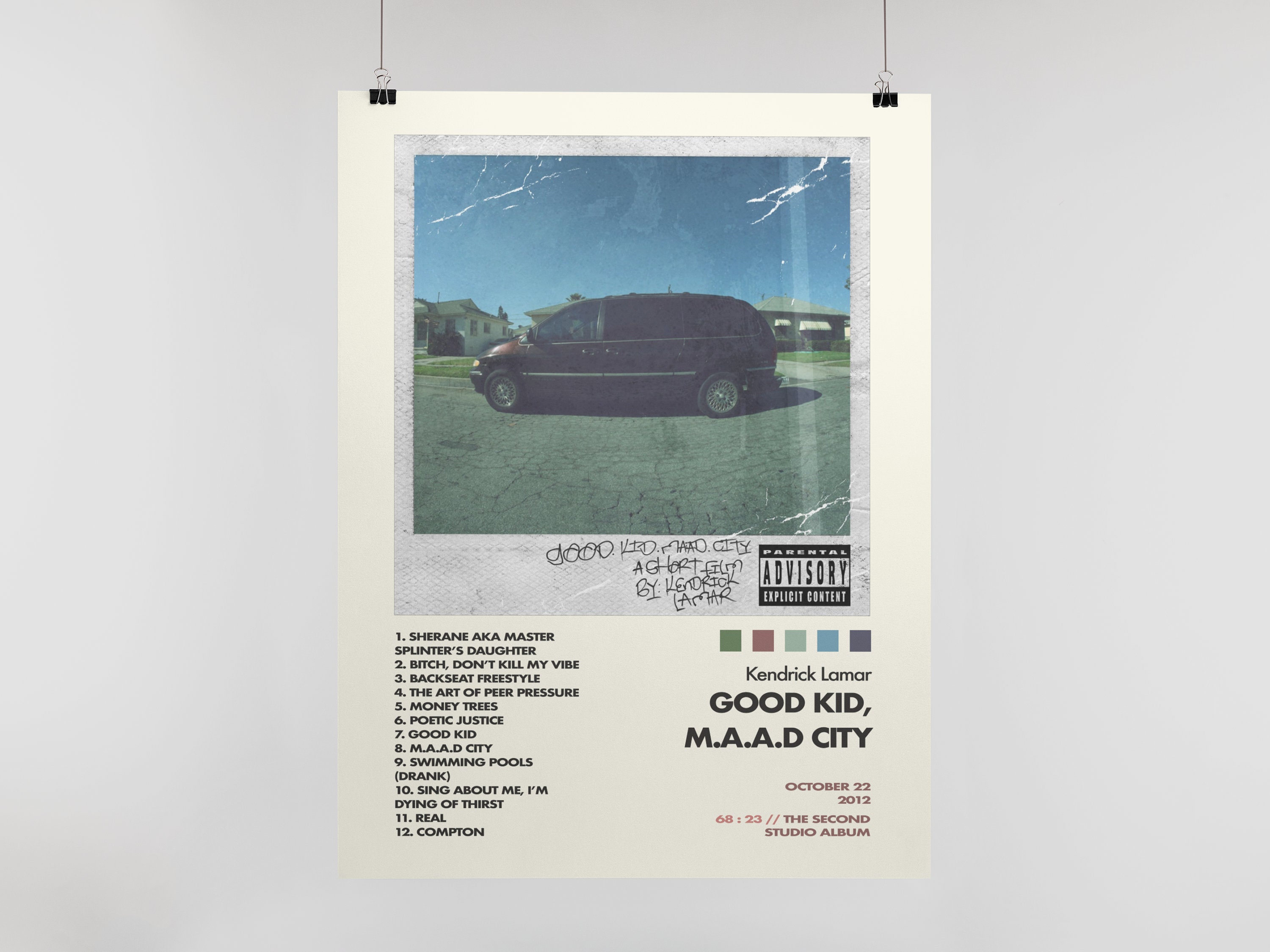 Kendrick Lamar Poster Good Kid M.a.a.d City Poster Album Etsy