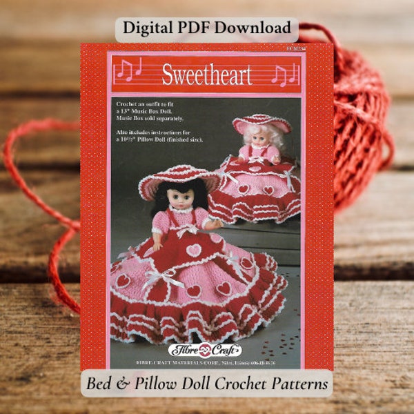 Vintage Sweetheart Bed & Pillow Doll Crochet Patterns