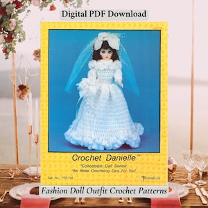 15 Inch Fashion Doll Dress Crochet Patterns Vintage Danielle