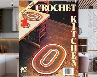 Easy Crochet Patterns for the Kitchen! Rug, Placemats and Coasters