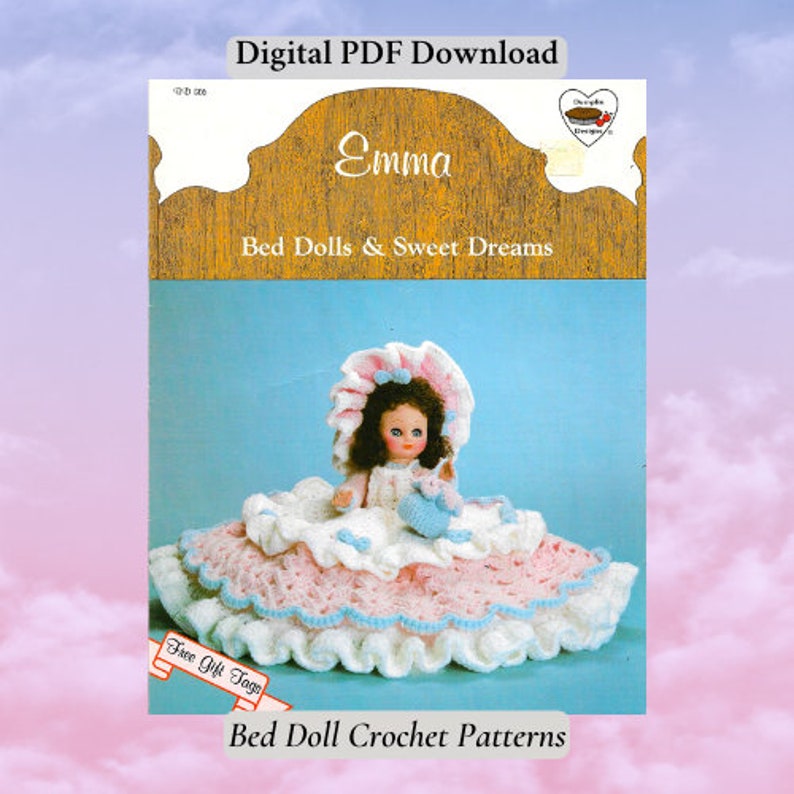 13 Inch Bed Doll Crochet Patterns Vintage Emma - Etsy