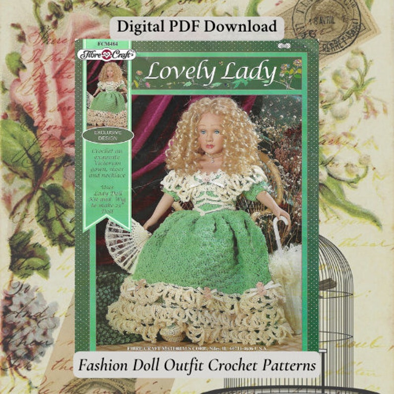 Fashion Doll Outfit Crochet Patterns Vintage Lovely Lady Etsy