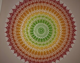 Colgante de pared mandala de crochet de 70 cm
