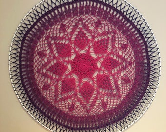 Mandala de orgullo bisexual para colgar en la pared, 60 cm