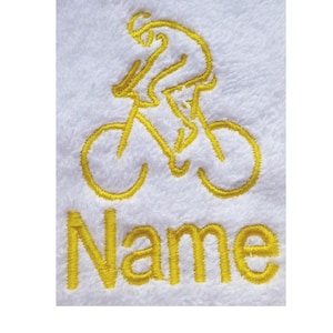 Personalised Cycling Towel, available in Hand, Bath or Sheet size and variety of colours image 1