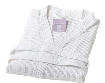 Lightweight Waffle Dressing Gown Plain or Personalised With an Embroidered  Name UNISEX 50/50 P/C - Etsy