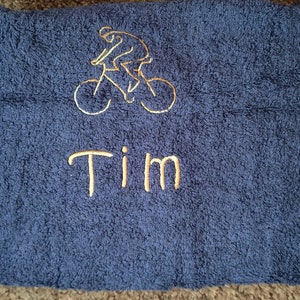 Personalised Cycling Towel, available in Hand, Bath or Sheet size and variety of colours image 5