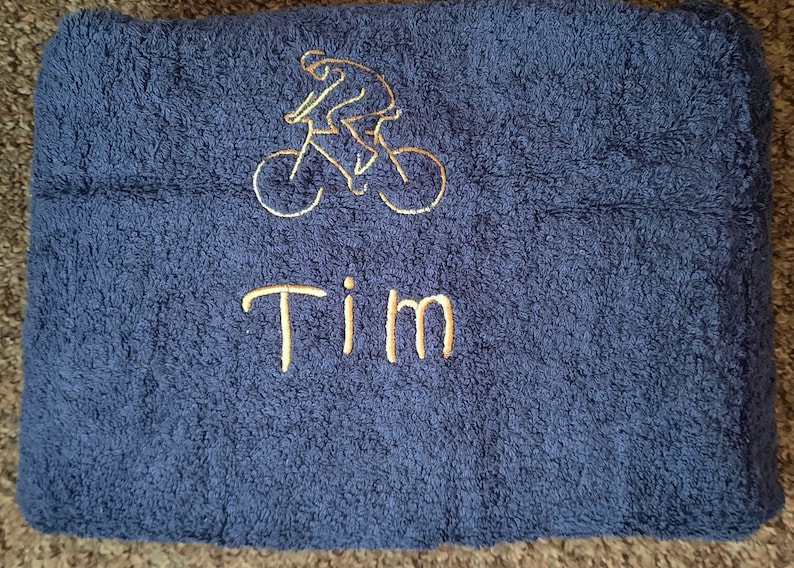 Personalised Cycling Towel, available in Hand, Bath or Sheet size and variety of colours image 5