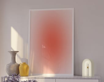 Aura Poster, Peachy Art Print Wall Art Decor Poster Aesthetic, Apartment Decor, Indie Room Decor, Aura Poster, Aura Print, Wall Art Trendy