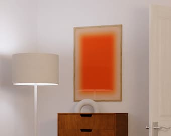 Pastel Orange Aura Gradient - Décor d'appartement - Décor de chambre Preppy - Décor pastel danois - Grand art mural