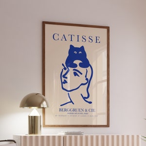 Lustige Wand Kunst Matisse Poster Trendy Wand Dekor Blau Beige Minimalist Wohnung Dekor Ästhetische Zimmer A4 A3 A2 Poster Große Wandkunst