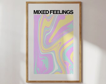 Spirituelles Poster, Kunstdruck bunt 30x40, Ästhetisch Aura Print 40x50, Wandbild 50x70 Spirituell, Wandposter bunt, Psychedelisch Print