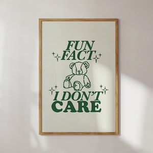 Green Retro Poster, Retro Quote Print, Dorm Room Decor, Digital Download Print, Wall Decor, Large Printable Art, Downloadable Prints