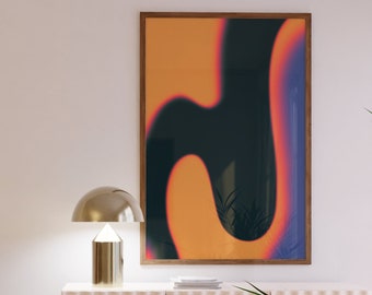 Abstract Aura Gradient - Apartment Decor - Preppy Room Decor - Danish Pastel Decor - Large Wall Art