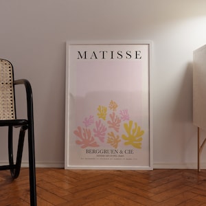 Henri Matisse Abstrakter Kunstdruck, Minimalistischer Print 30x40, Wandbild bunt 70x100, Blatt Kunst 50x70, Moderne Wandkunst, Poster 40x50