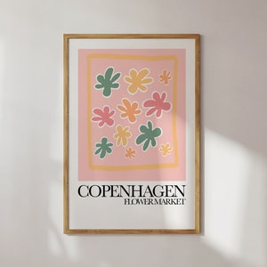 Flower Market Poster, Flower Market Prints, Digital Download, Copenhagen Flower Market, Printable Poster, Florist Gift, Matisse Flower