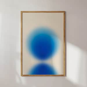 Aura Druck Farbverlaufsdruck Wandbild Blau Poster Digital Ästhetik Minimalistisch Digital Download Aura Print Trendy Wall Art Minimalistisch