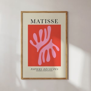 Pink Matisse Print, Matisse Print, Matisse Prints, Henri Matisse Print, Matisse, Henri Matisse, Matisse Flower Print, Matisse Poster, Red