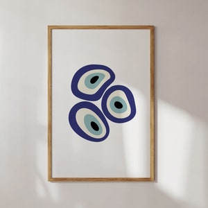 Evil Eye Wall Decor, Evil Eye Print, Digital Download, Preppy Room Decor, Evil Eye Poster, Evil Eye Wall Art, Evil Eye Room Decor
